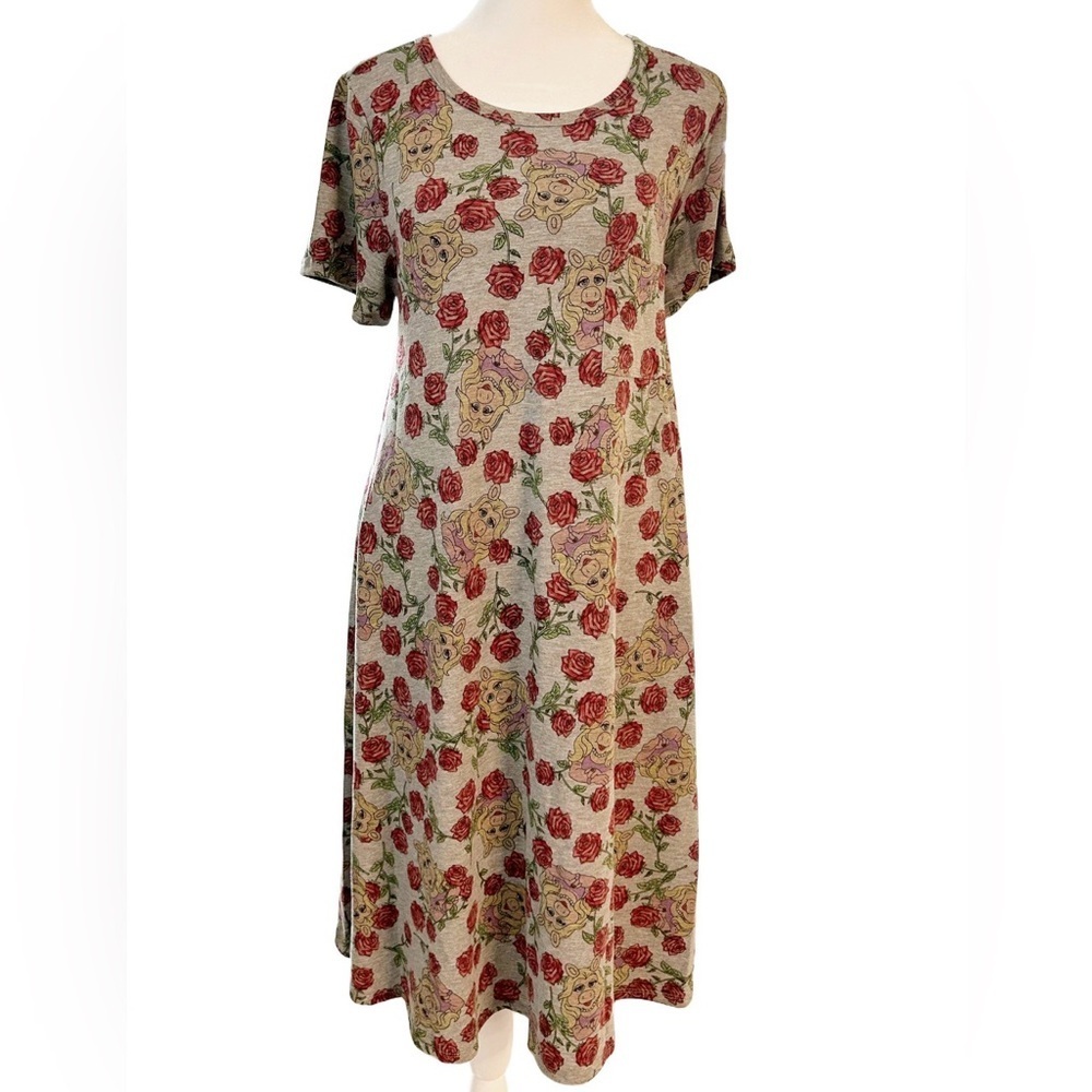 LuLaRoe The Muppets all over Miss Piggy print quirky playful whimsical dress S